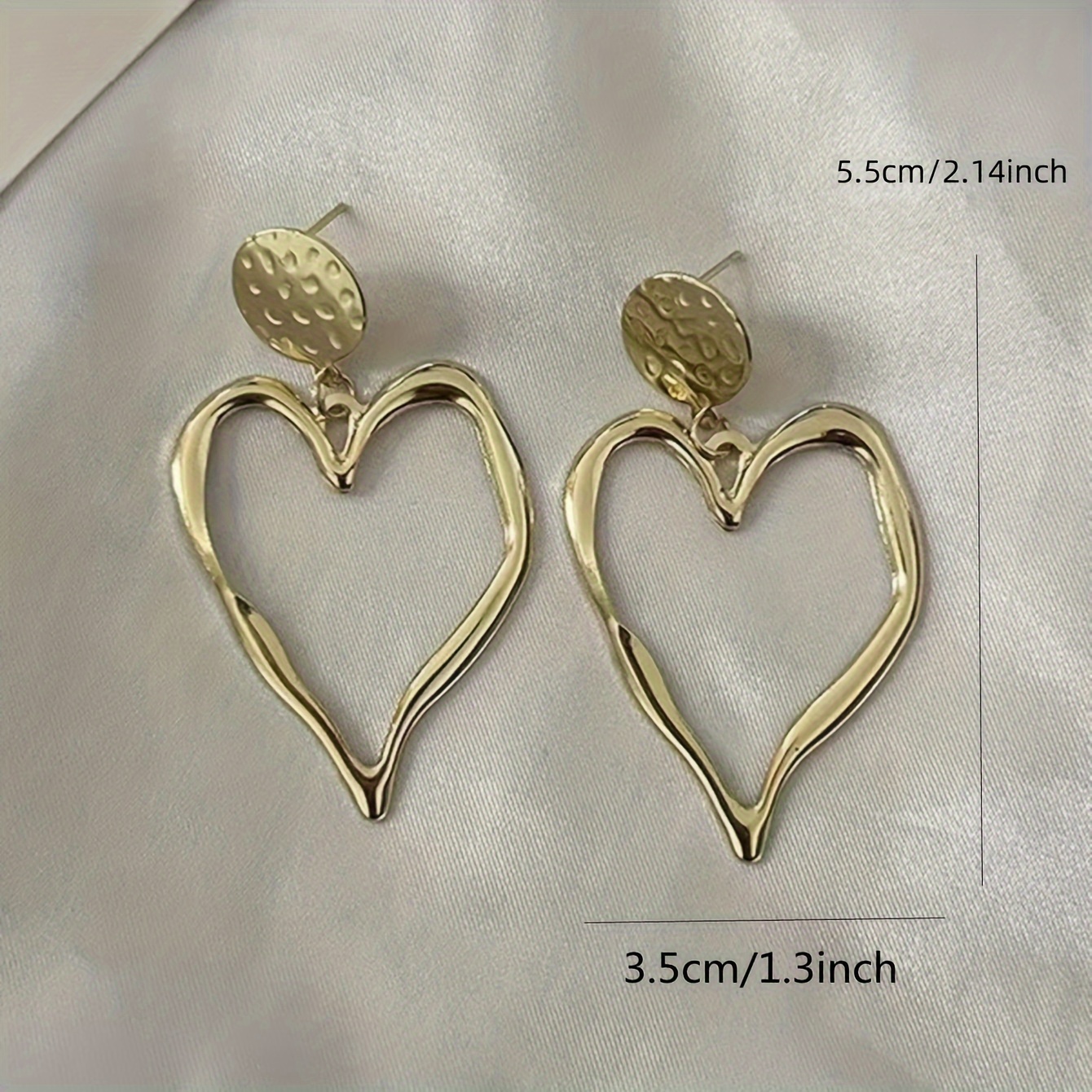 Heart Shaped Dangle Earrings for Women - Vacation Ready